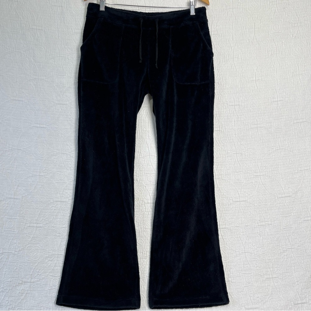 Patagonia Pants Womens Medium Black Plush Fleece Synchilla Pull On Sweatpants M